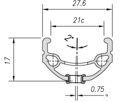 MACH1 Jantă 670 V-brake 26 36D negru 