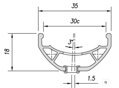 MACH1 Rim TRUCKY 30 27.5 28H black