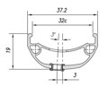 MACH1 Jantă TRUCKY 32 29 32D negru 
