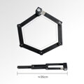 LONGUS Zámok FOLDATE 680mm skladací + držiak čierny