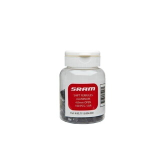 SRAM Shift Ferrules 4.0mm hliníkový Open černé 100-count Jar
