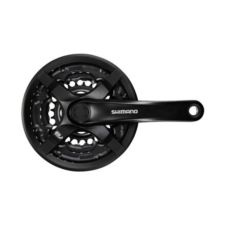 SHIMANO Stred FC-TY501 170mm 42/34/24z. 6/7/8-k. čierny s krytom na štvorhran