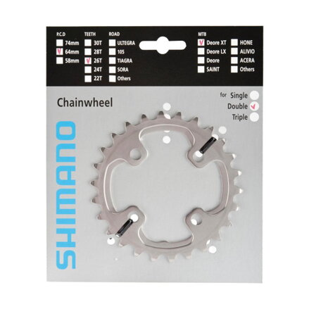 SHIMANO 26z.FC-M785 Převodník XT stříbr. 64mm