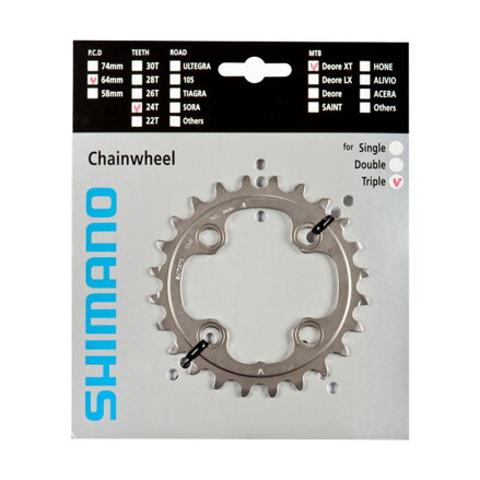 SHIMANO Prevodník 24z. FC-M780 XT strieb. 64mm