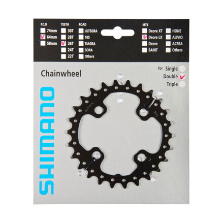 SHIMANO FC-M675 Zębatka 26 zębów SLX 64mm