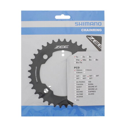 SHIMANO Prevodník 36z. FC-M640 ZEE čierny 104mm