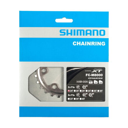 SHIMANO FC-M8000 Lánckerék 24 fogas XT 34/24 fekete 64mm