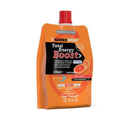 NAMEDSPORT Gél TOTAL ENERGY BOOST červený pomaranč 100ml