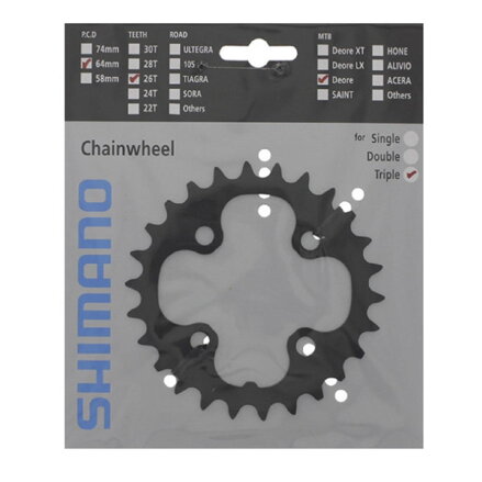 SHIMANO FC-M590/M4060 9-rz. Zębatka 26 zębów 64mm