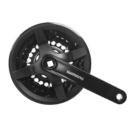 SHIMANO Stred FC-TY301 150mm 42/34/24z. 6/7/8-k. čierny s krytom na štvorhran