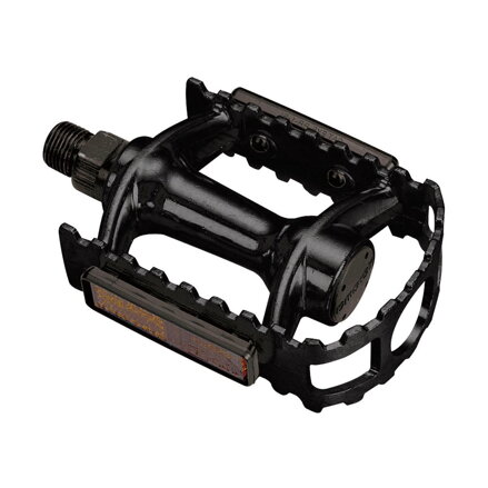 LONGUS Pedals CAST MTB AL black, ball bearing, casting
