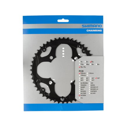 SHIMANO zubovFC-M361 Lánckerék 48 fekete 104mm