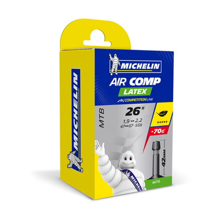 MICHELIN Duša C4 26x1.75/2.25 (47/57-559) AV 40mm 132g Latex