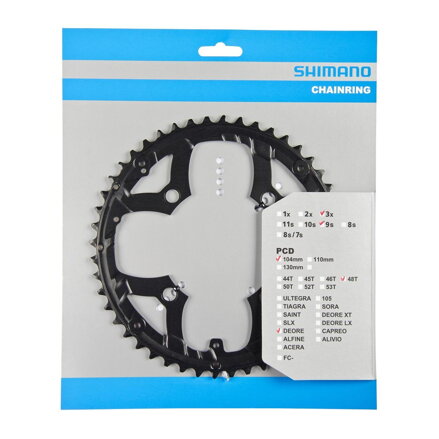 SHIMANO FC-M590/FC-M591 Foaie 48 dinți 9 viteze