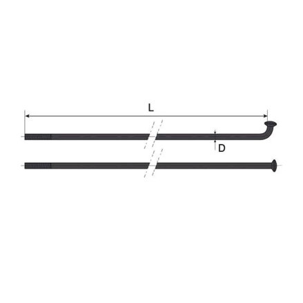 MACH1 Špice Inox Plus 2/268 čierne OEM 10ks