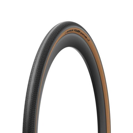 MICHELIN Plášť POWER ADVENTURE 700x42C (42-622) 3x120TPI 450g TLR hnedý bok skladací