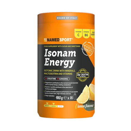 NAMEDSPORT Nápoj ISONAM ENERGY+3g kreatín citrón 480g