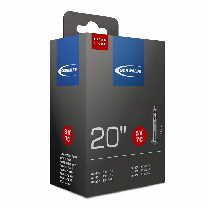 SCHWALBE Duša FV7C EXTRA LIGHT 20 40/60-406 EK 40mm 95g