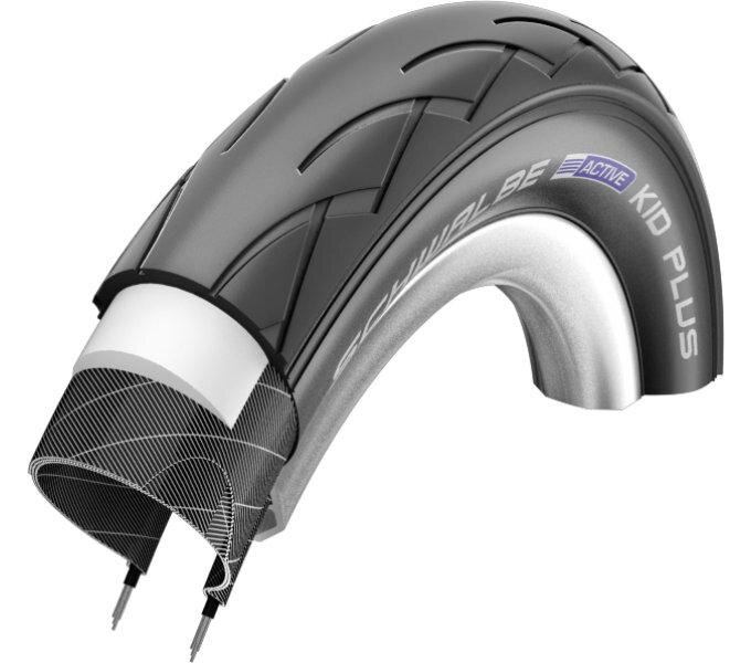 SCHWALBE Plášť KID PLUS (47-288) 14x1.75 PunctureGuard 50EPI 450g Čierny