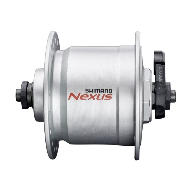 SHIMANO DH-C3000 Butuc cu dinam 6V/3W 36 de găuri argintiu pentru QR + protecție la supratensiune SMDH10