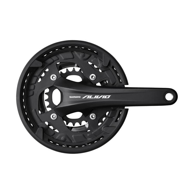 SHIMANO FC-T4060 Hajtómű Alivio 175 mm 44/32/22 fogas 9 sebességes fekete négyszögletes, két részes, csapágy nélkül SHIMANO FC-T4060 Hajtómű Alivio 175 mm 44/32/22 fogas 9 sebességes fekete négyszögletes, két részes, csapágy nélkül