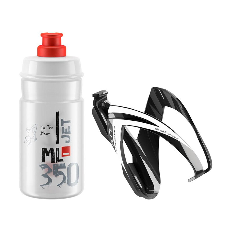 ELITE Láhev s košíkem set CEO červené logo, 350 ml ELITE Láhev s košíkem set CEO červené logo, 350 ml