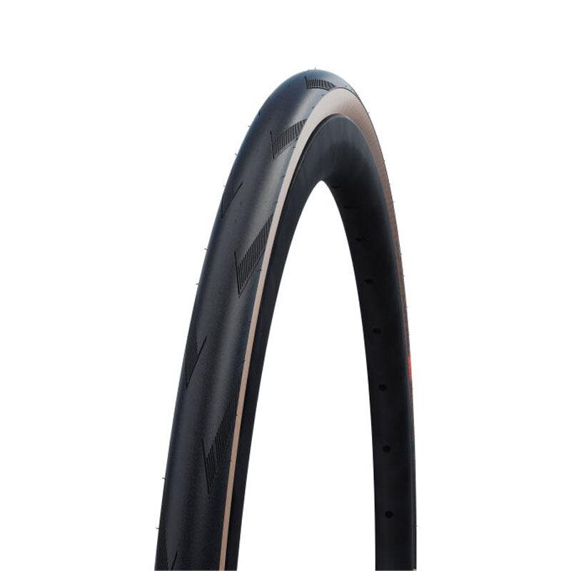 SCHWALBE Plášť PRO ONE TT 700x25C (25-622) 127EPI 235g TLE Evo Super Race Addix Race hnedý bok skladací
