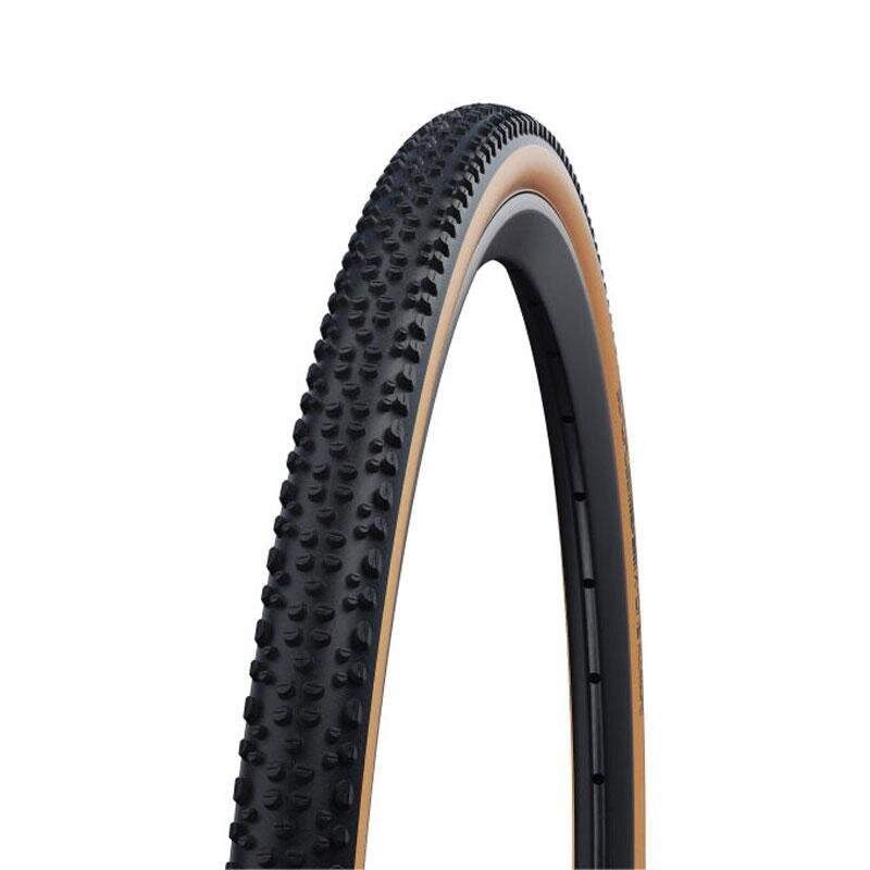 SCHWALBE Plášť X-ONE ALLROUND 700x33C (33-622) 67EPI 390g TLE Perf RaceGuard Addix hnedý bok skladací