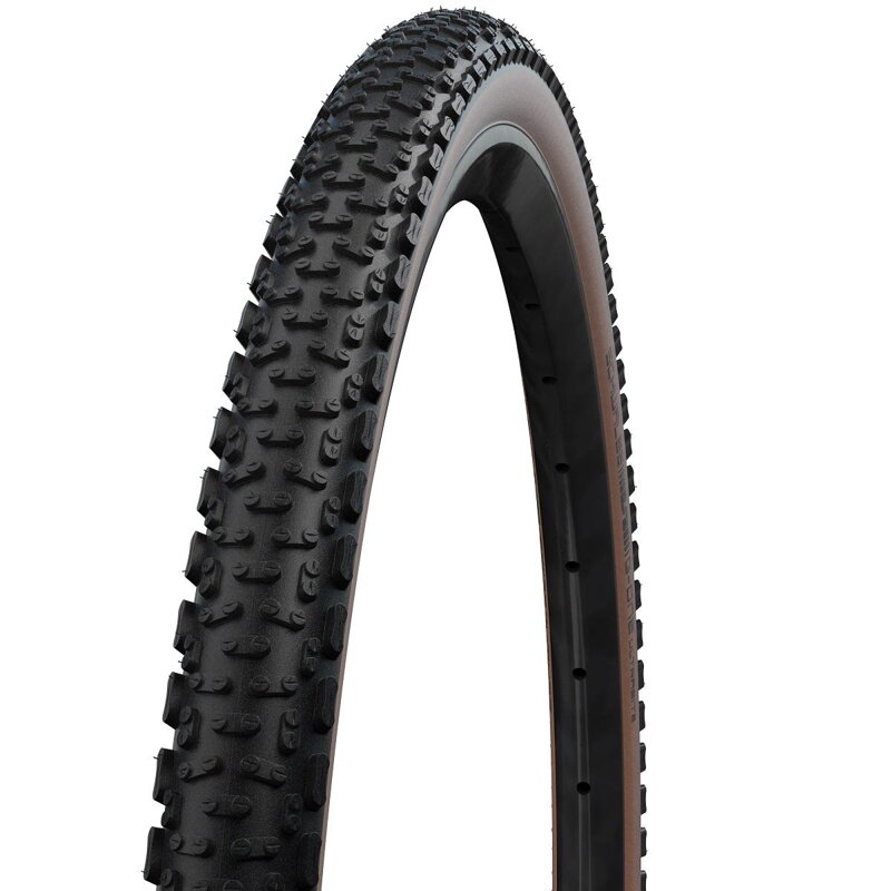 SCHWALBE Plášť G-ONE ULTRABITE 700x40C (40-622) 67EPI 535g TLE Perf RaceGuard Addix hnedý bok skladací