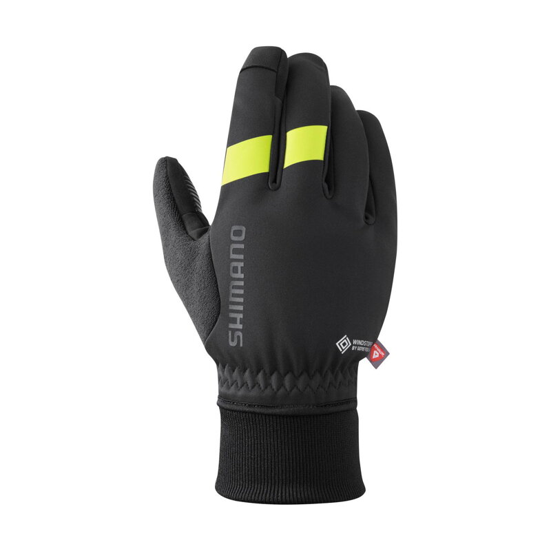 SHIMANO Rukavice WINDSTOPPER PRIMALOFT čierne/žlté XL